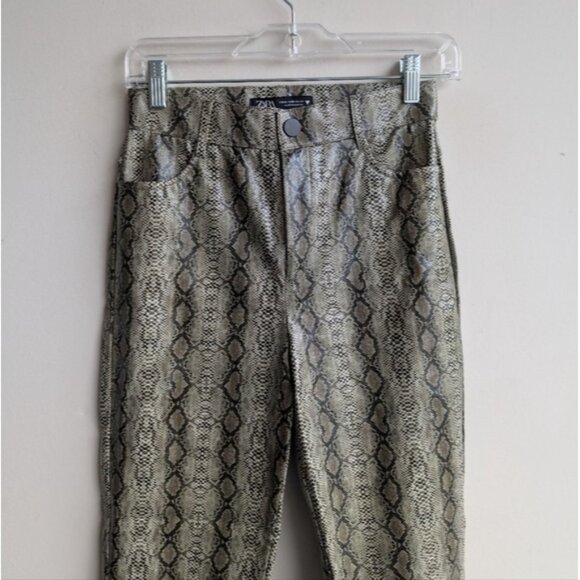 Zara faux leather snakeskin pants - Picture 4 of 6